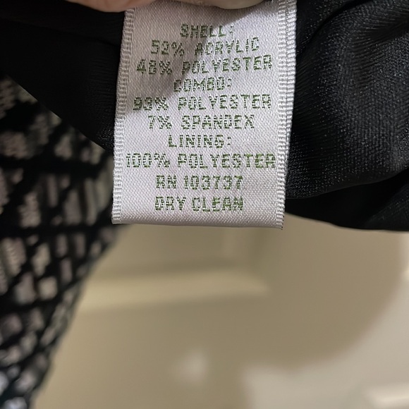 Donna Morgan black/gray/white pattern dress (sz 8) - Picture 7 of 9